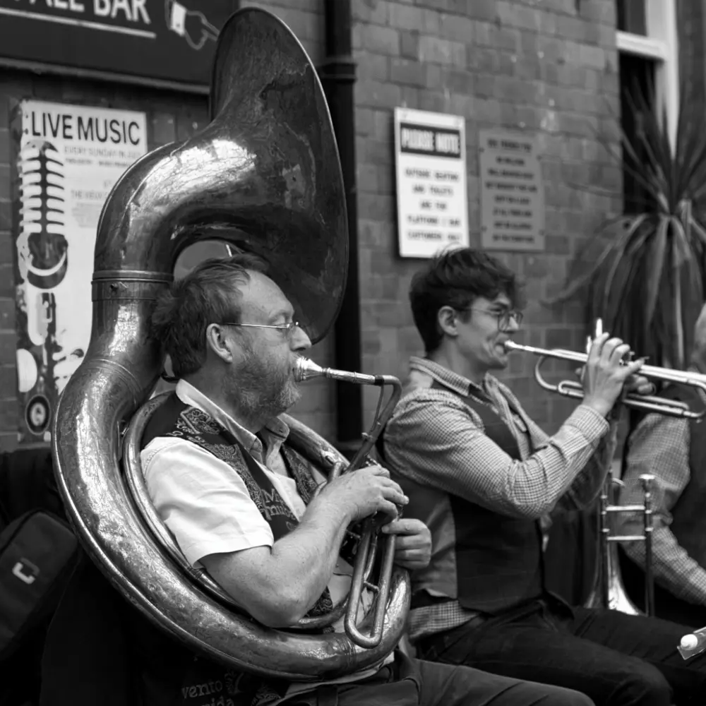 Live muziek op het station